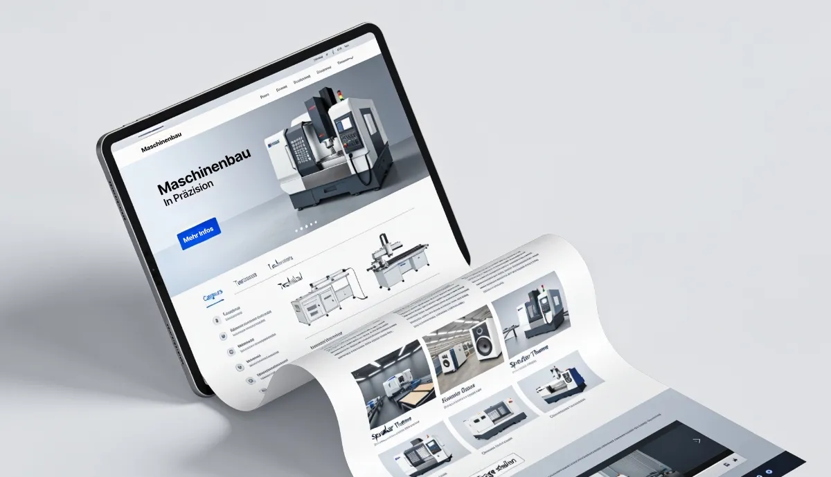 Website Relaunch Mockup Maschinenbau