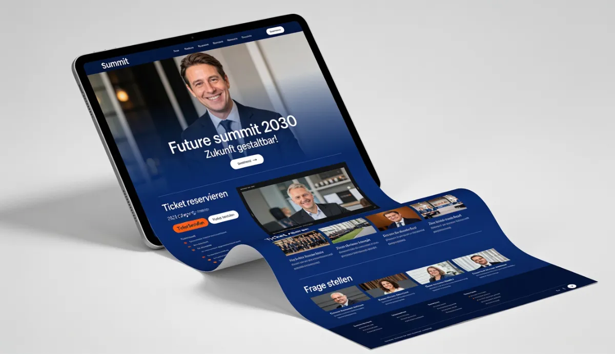Website Relaunch Mockup Summit Event