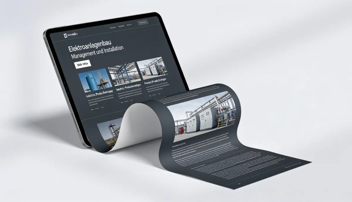Wechsel zu WordPress Mockup Elektroanlagenbau